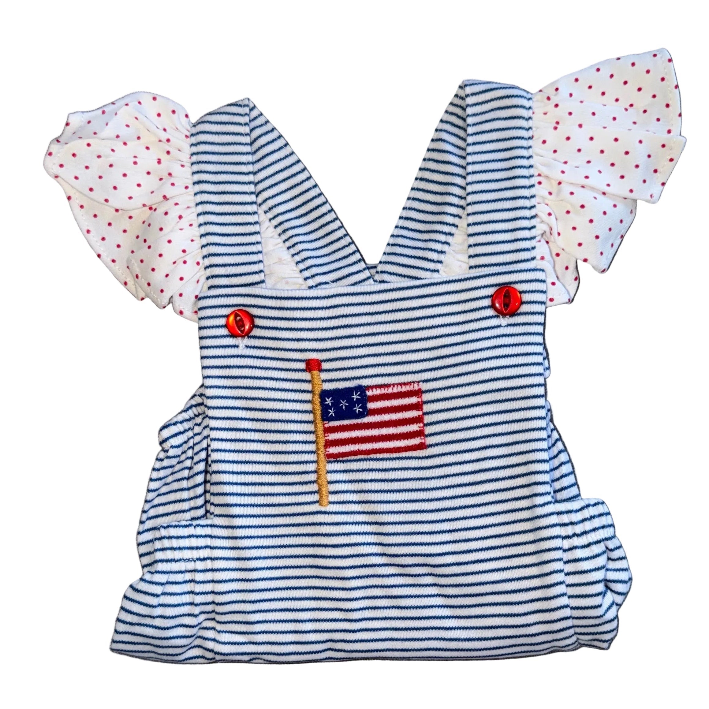 Blue Stripe Flag Ruffle Bubble