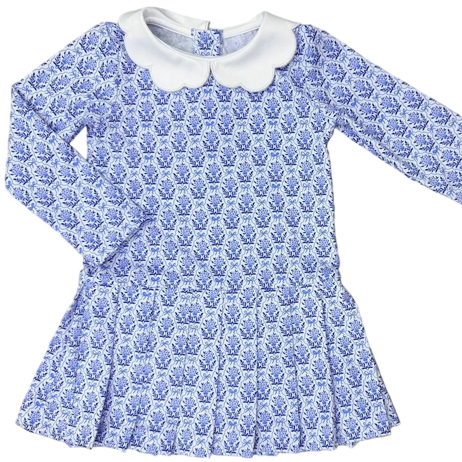Blueberry Bow Claire Dress