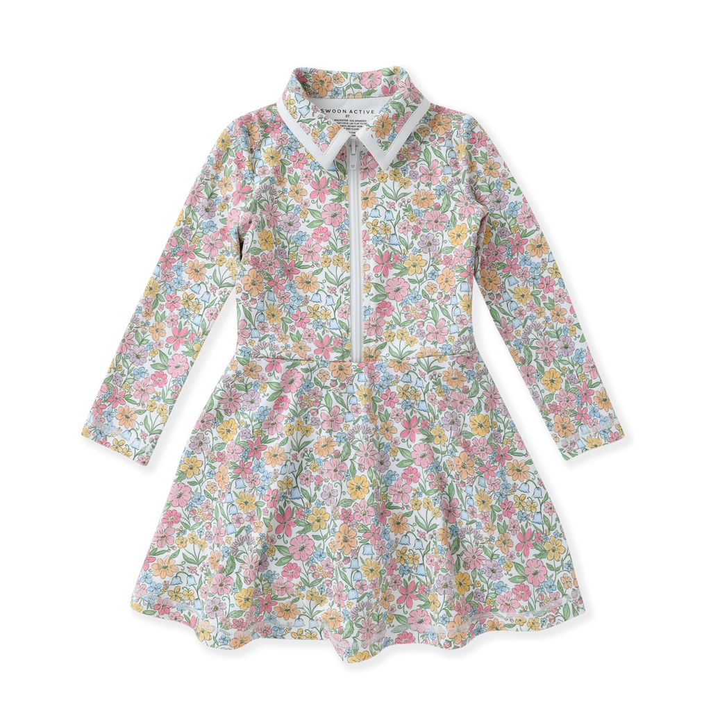 Boho Floral L/S Tennis Dress