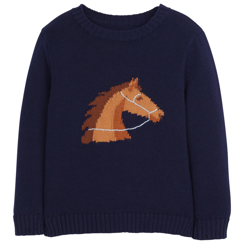 Boy Horse Intarsia Sweater