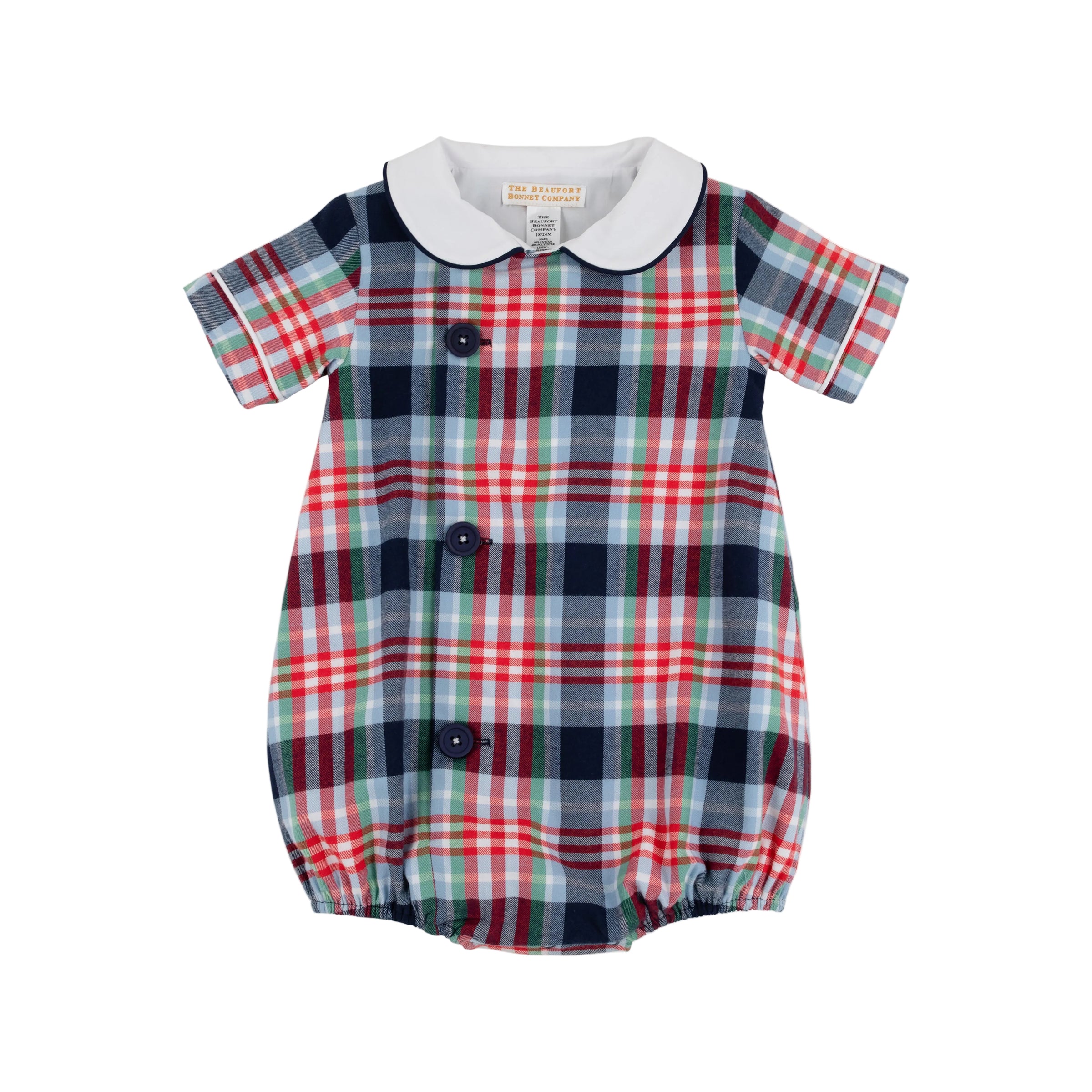 Brock Bubble Flannel Covington Cottage Plaid/Worth Ave White