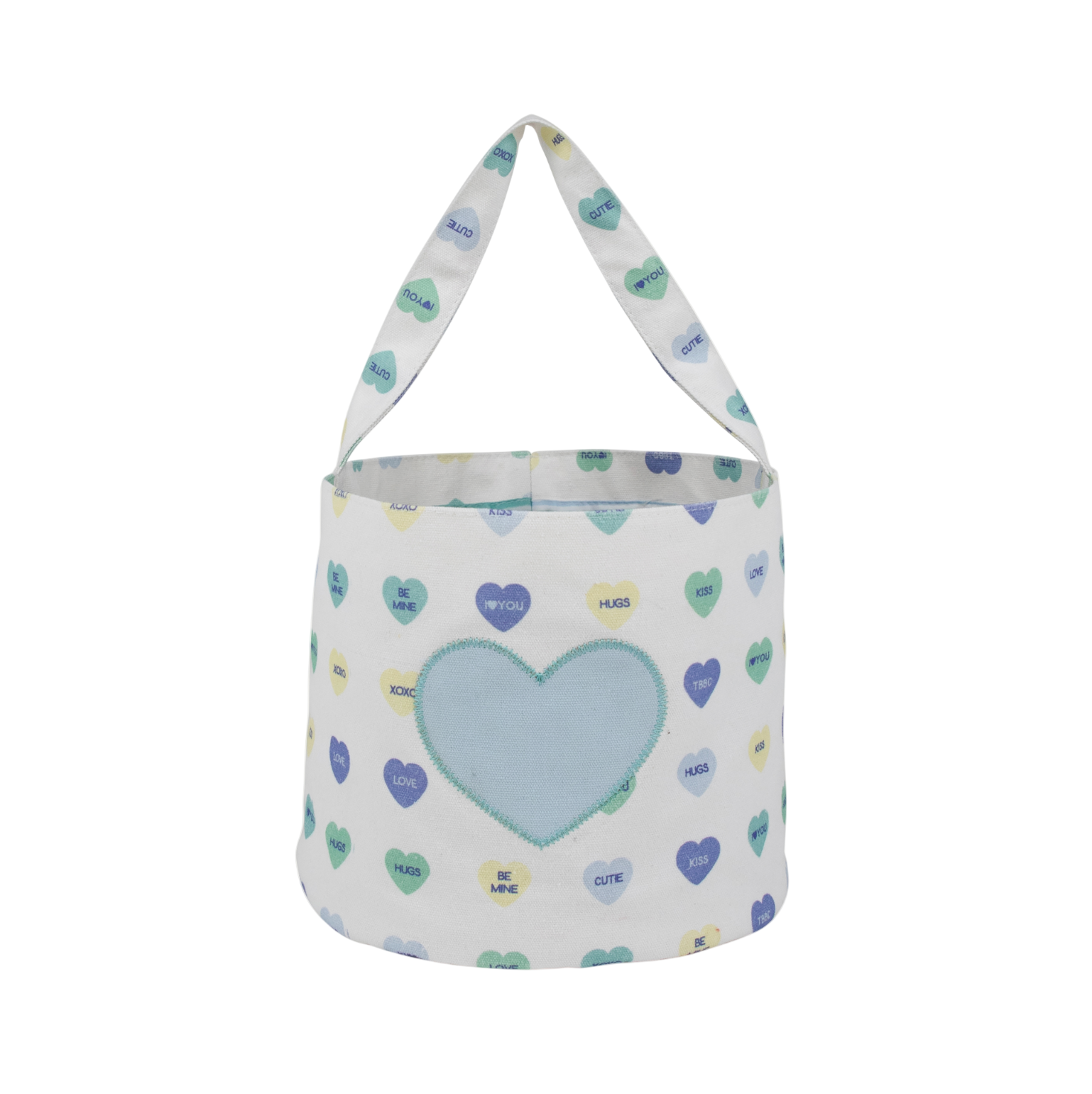 Buckets of Love We Heart You (Buckhead Blue) Spring Valley Stripe