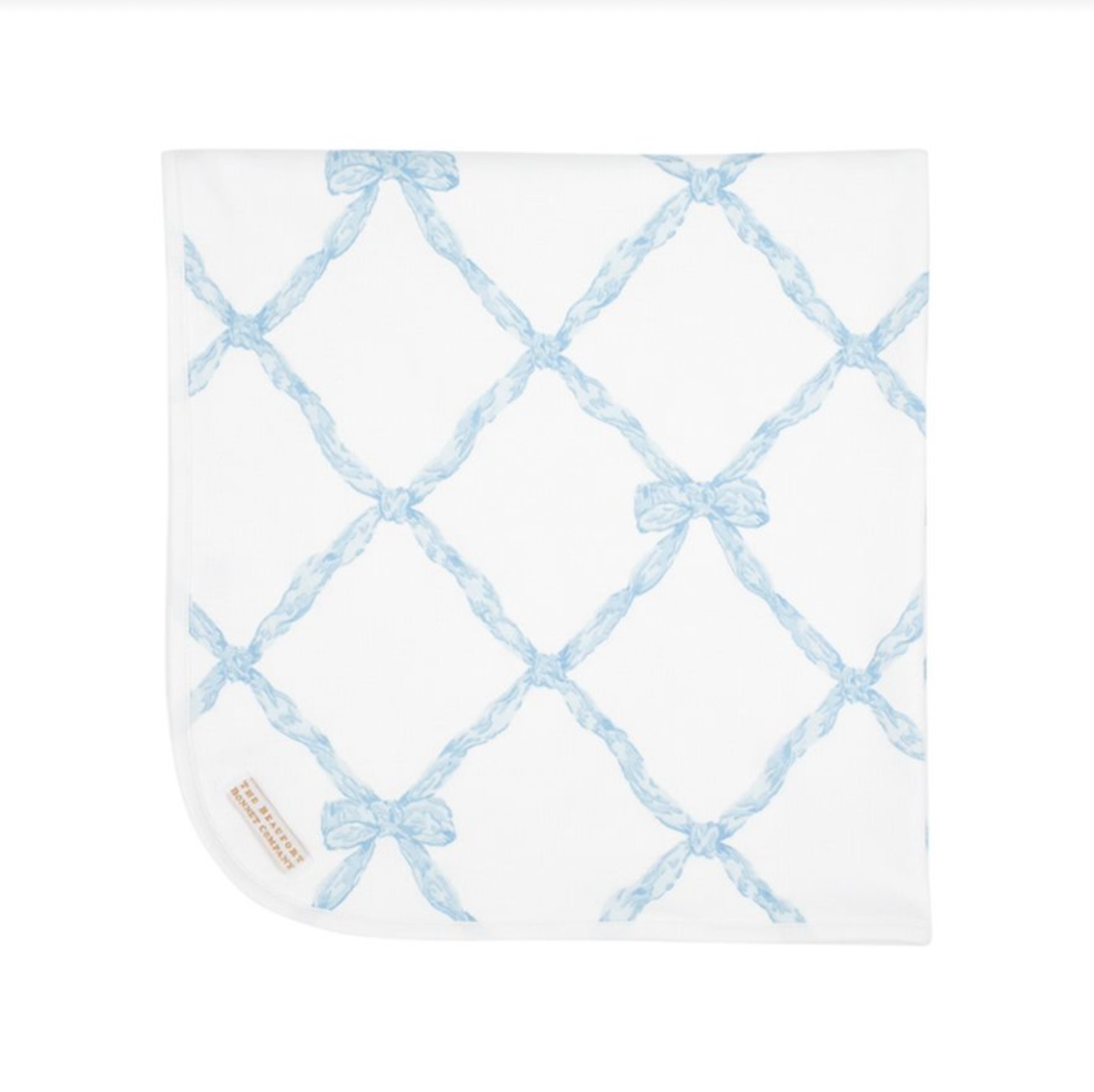 Buckhead Blue Belle Meade Bow Baby Buggy Blanket