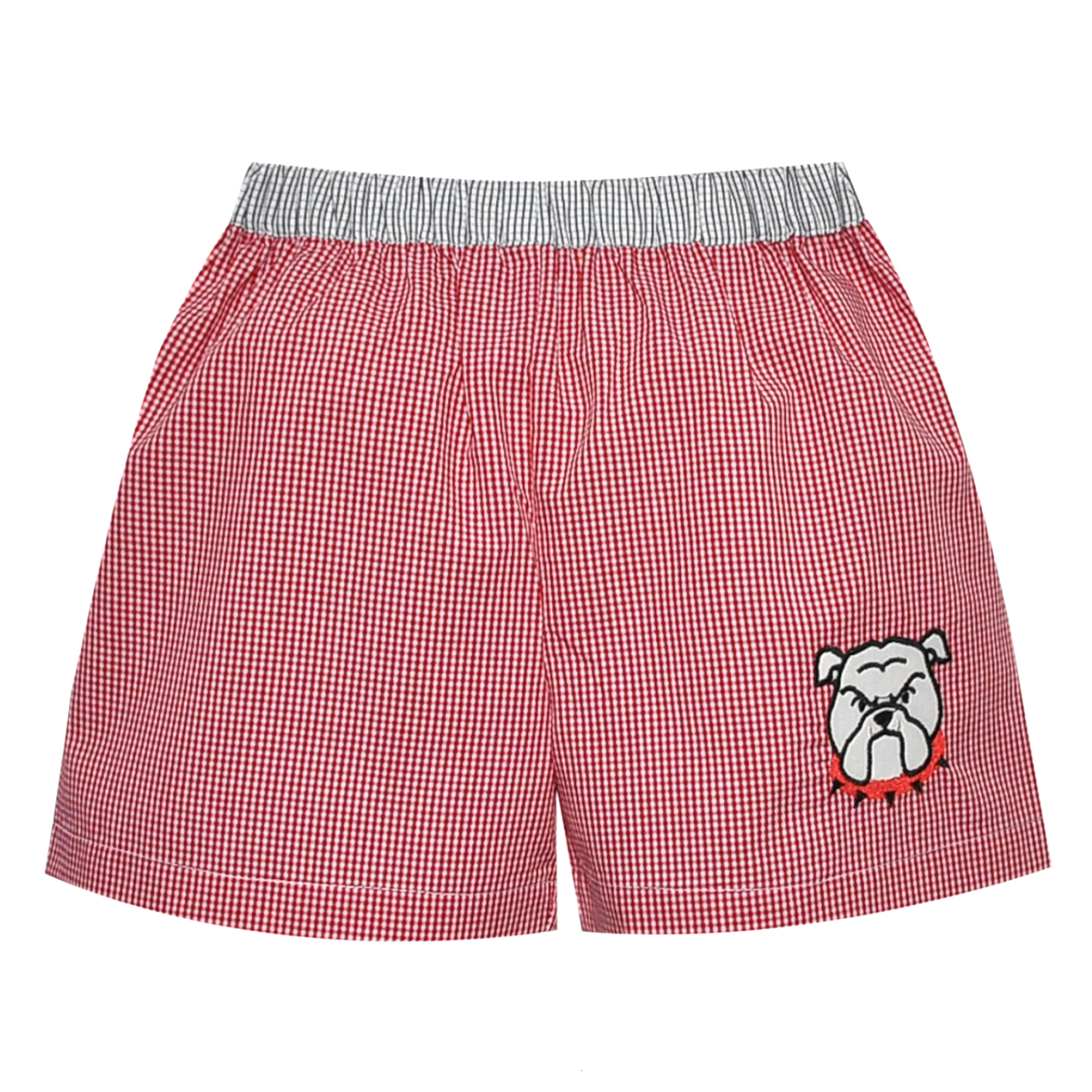Bulldog Applique Red/Black Short