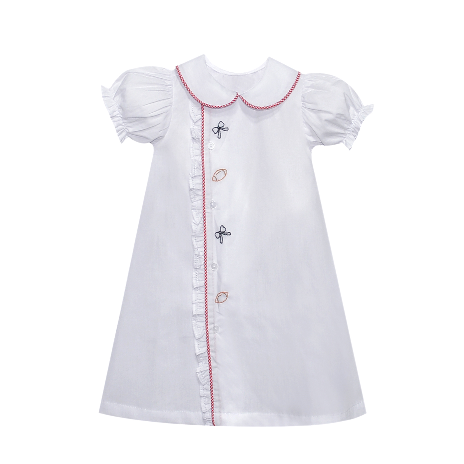 Bulldog Red/Black Daygown -  Girl