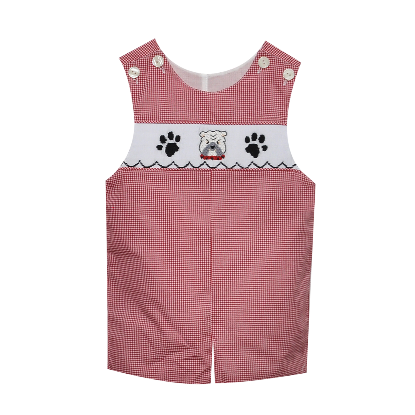 Bulldog Red/Black Smocked Shortall