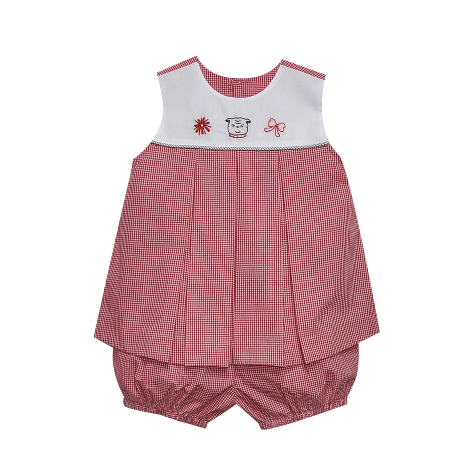 Bulldog Trio Red/Black Bloomer Set