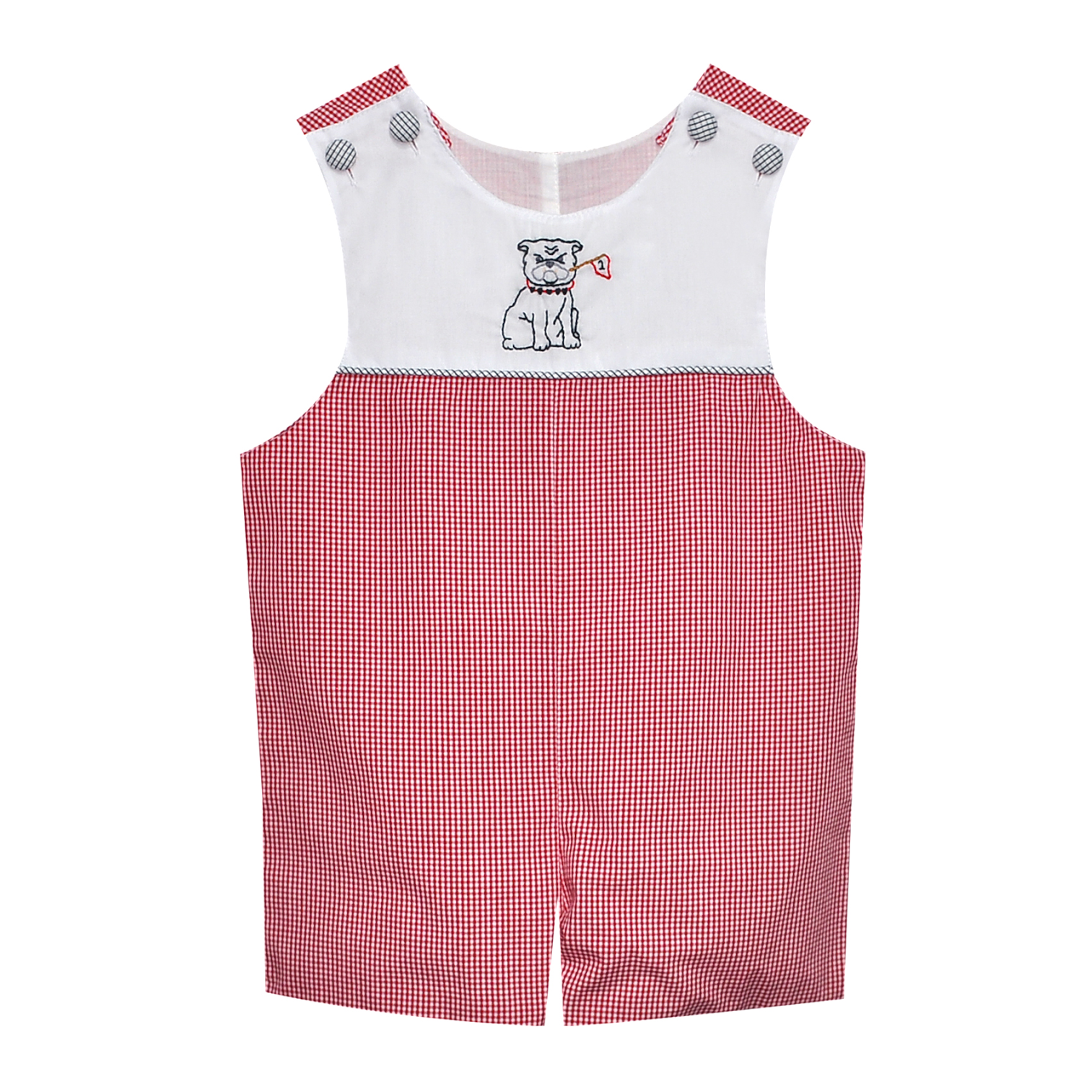 Bulldog w/ Flag Red/Black Shortall