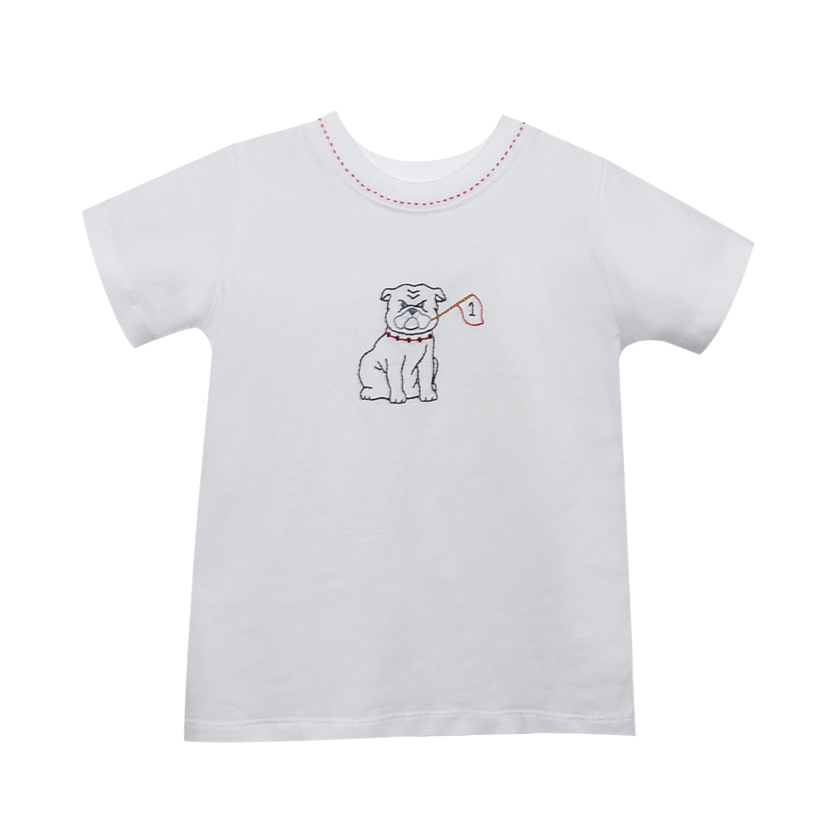Bulldog w/ Flag Red/Black T- Shirt