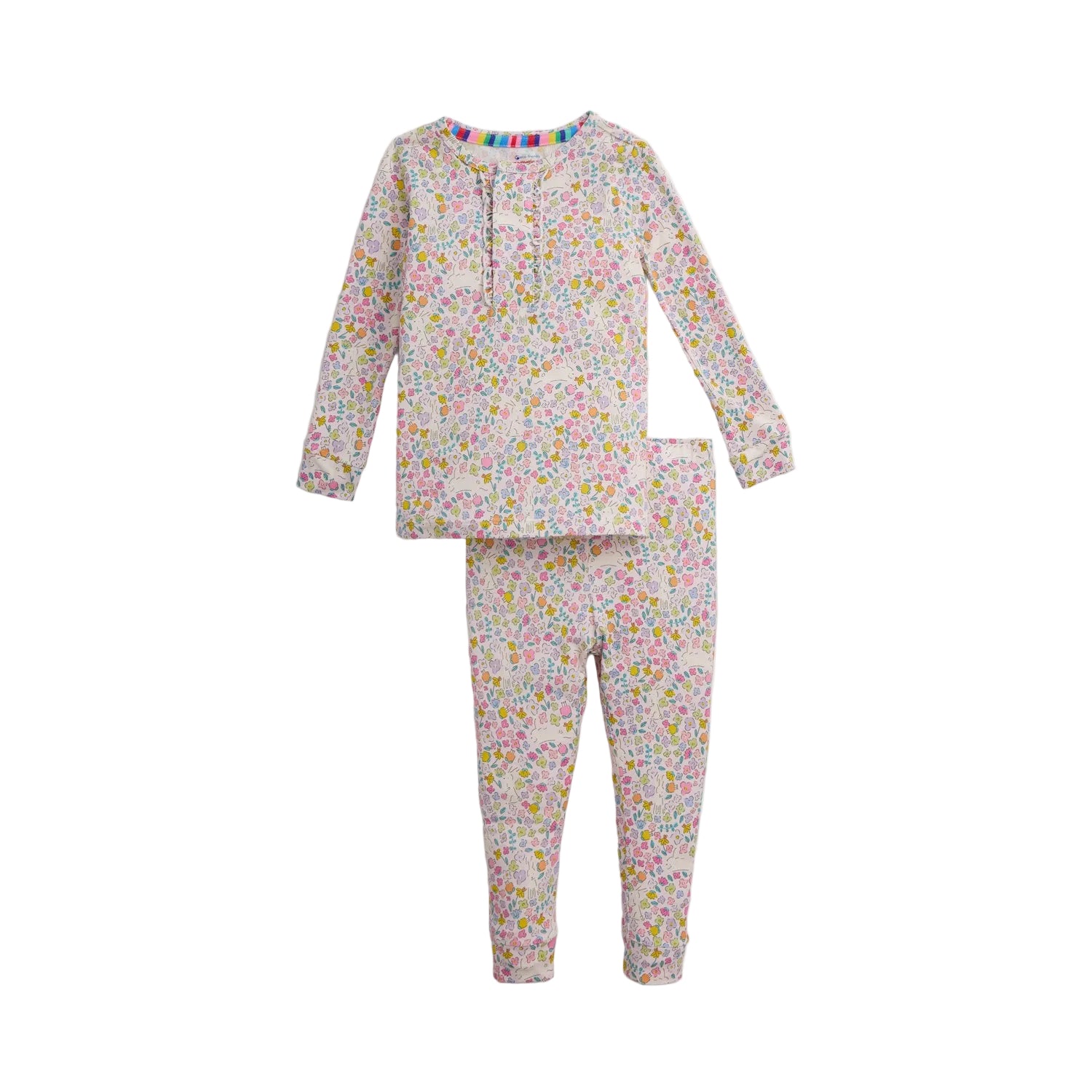 Bunny Blossom Modal Magnetic Ruffle LS Pajamas