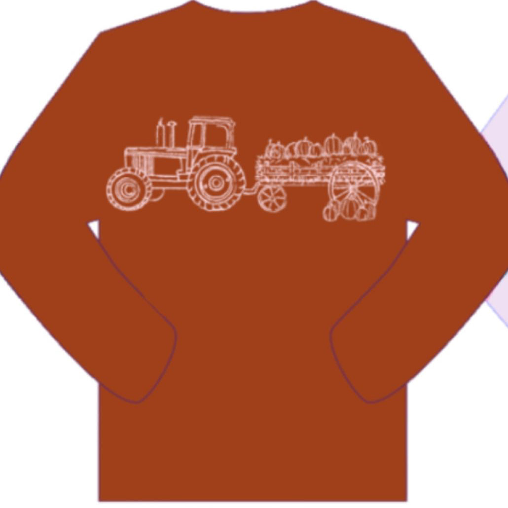 LS Burnt Orange Hayride T-Shirt