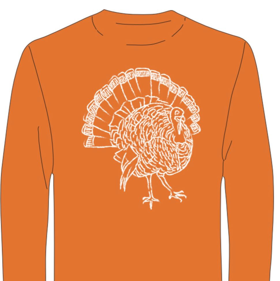 LS Burnt Orange Turkey T-Shirt