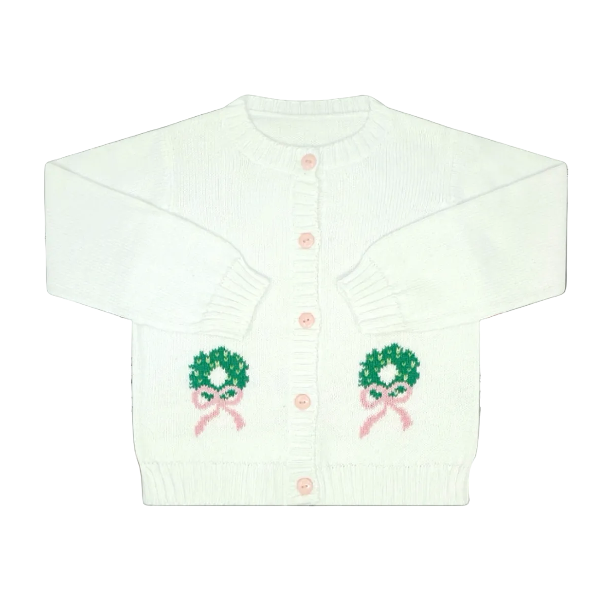 Burrow Button Down Sterling White Sweater-Wreath