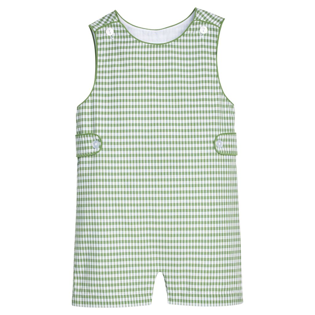Button Tab John John - Watercress Gingham