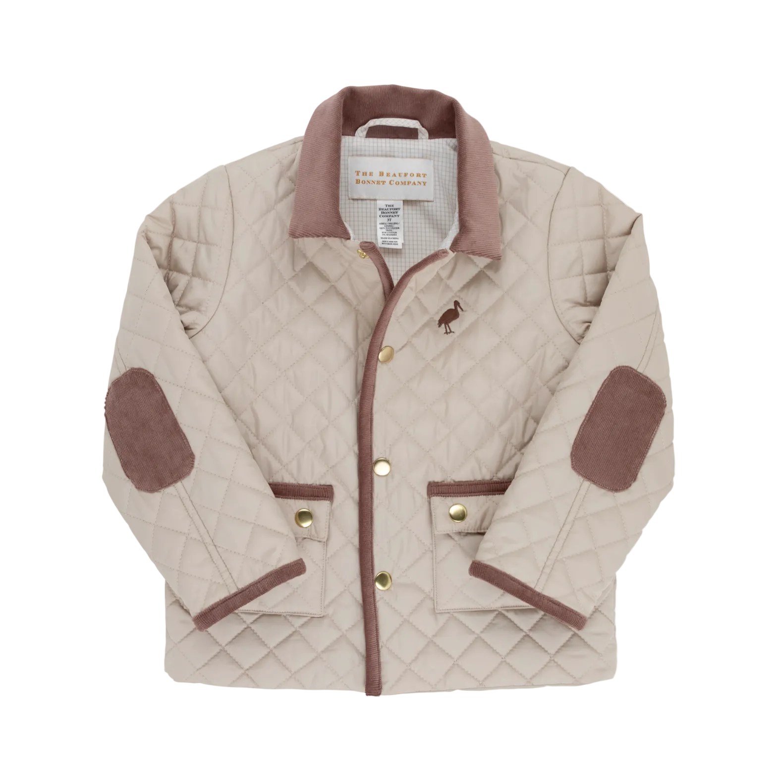 Caldwell Quilted Coat Keeneland Khaki Gray Bay Brown