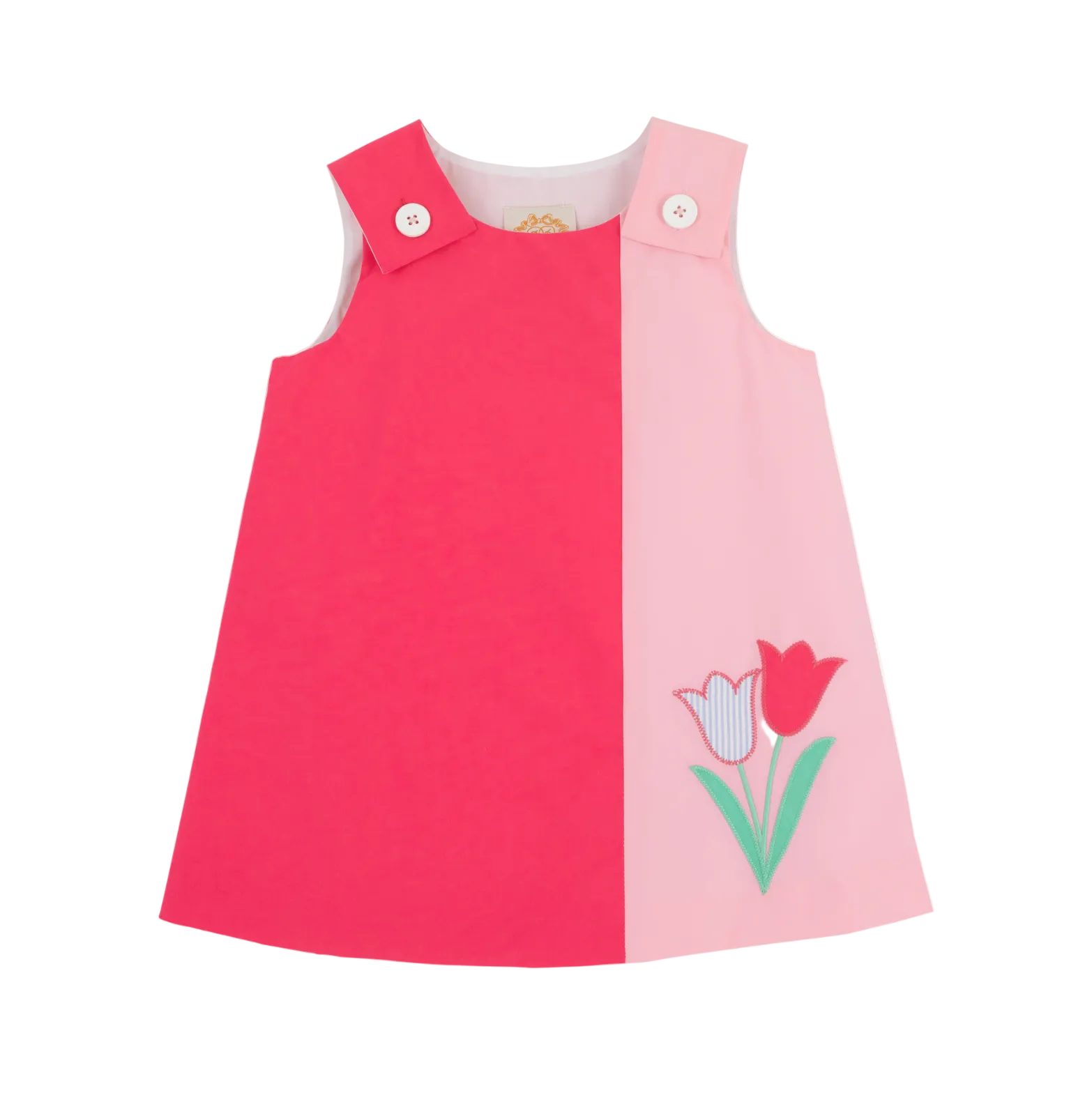 Caroline Colorblock Jumper Broadcloth Palm Springs Punch Sandpearl Pink