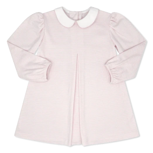 Caroline Dress - Pensacola Pink Ministripe
