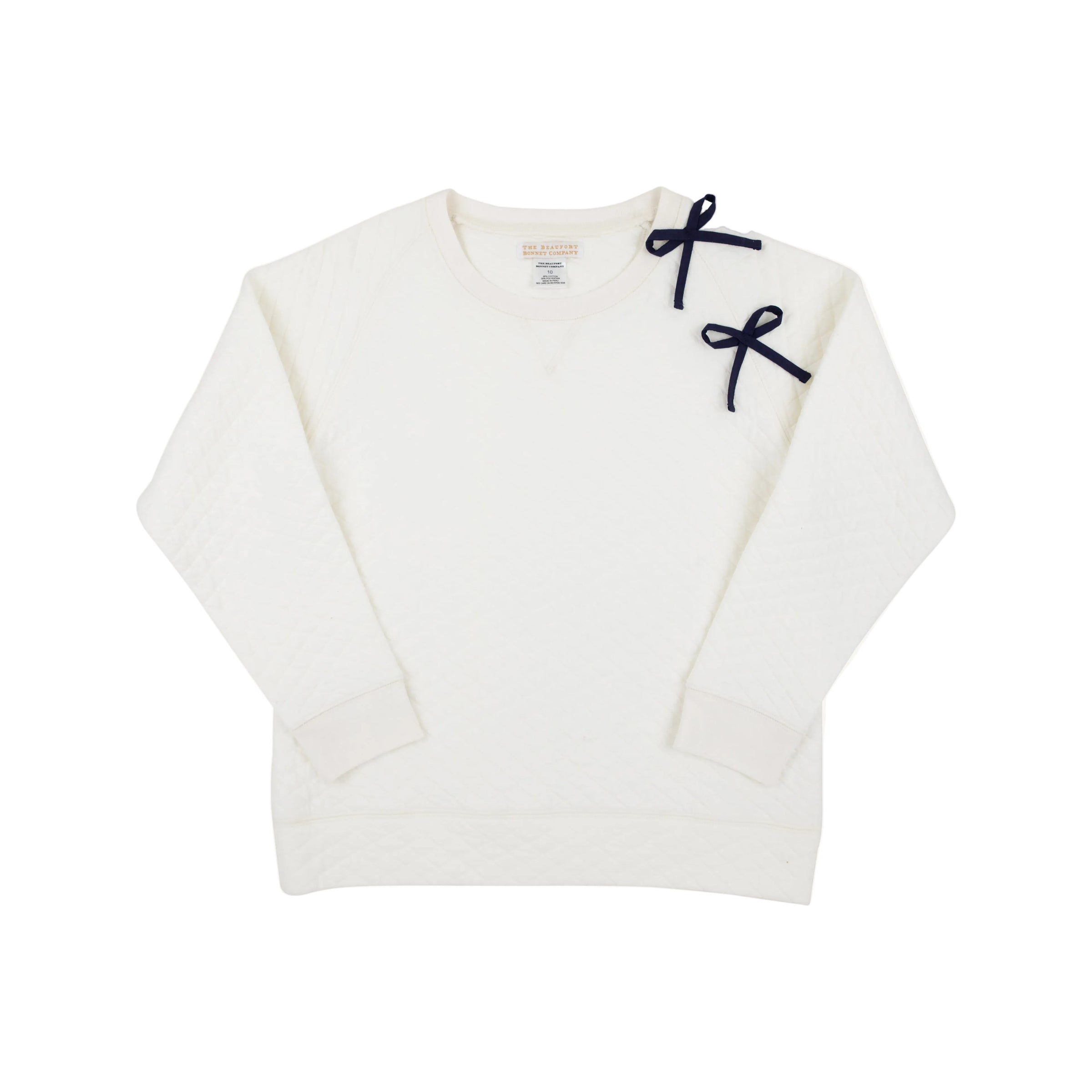 Cassidy Comfy Crewneck - Quilted Palmetto Pearl Bows