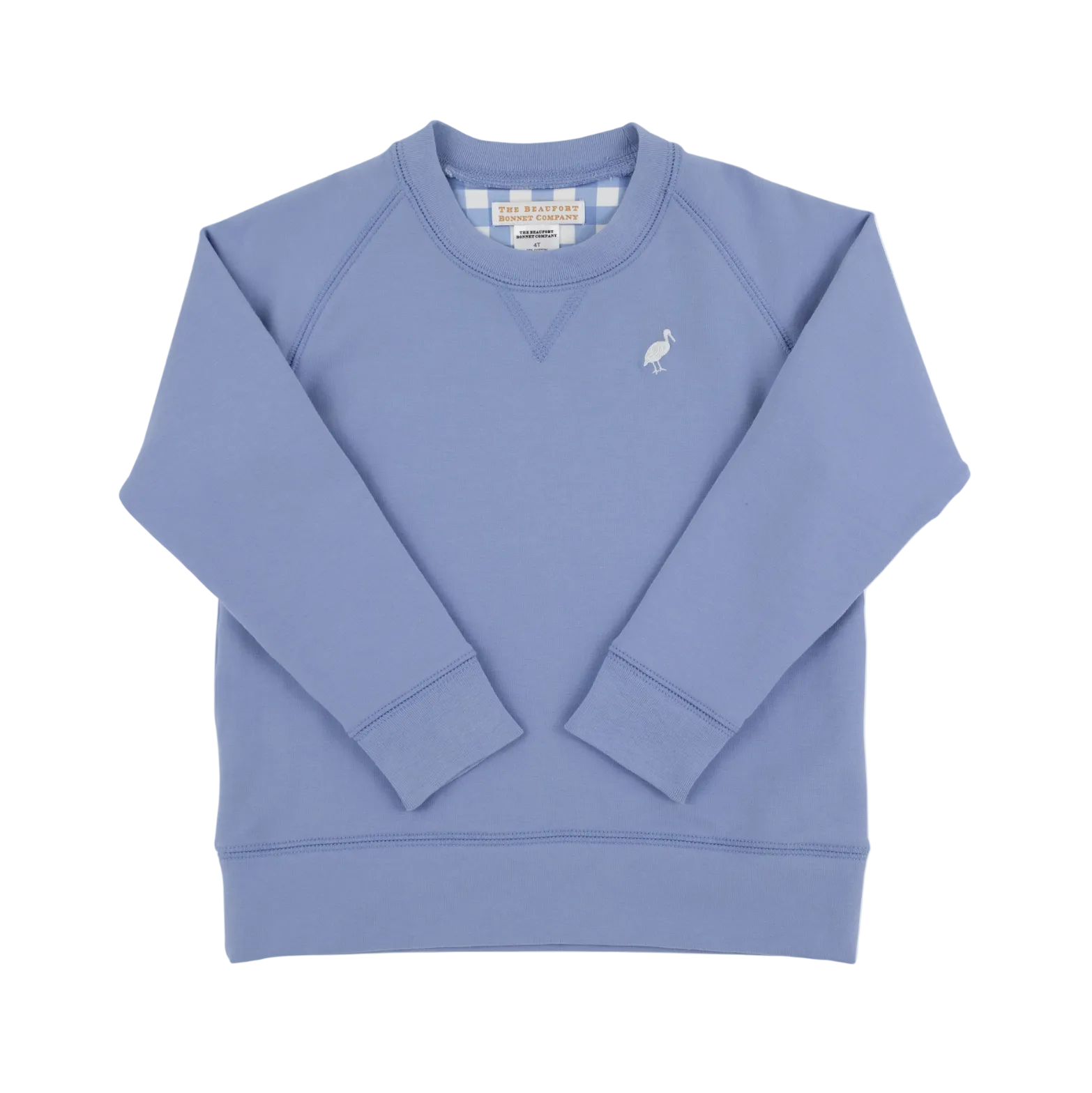 Cassidy Comfy Crewneck French Terry Park City Periwinkle Park City Periwinkle Gingham