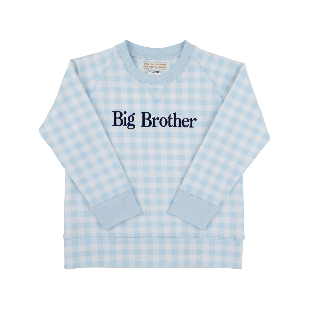 Cassidy Comfy Crewneck Buckhead Blue Gingham/Nantucket Navy/Big Brother