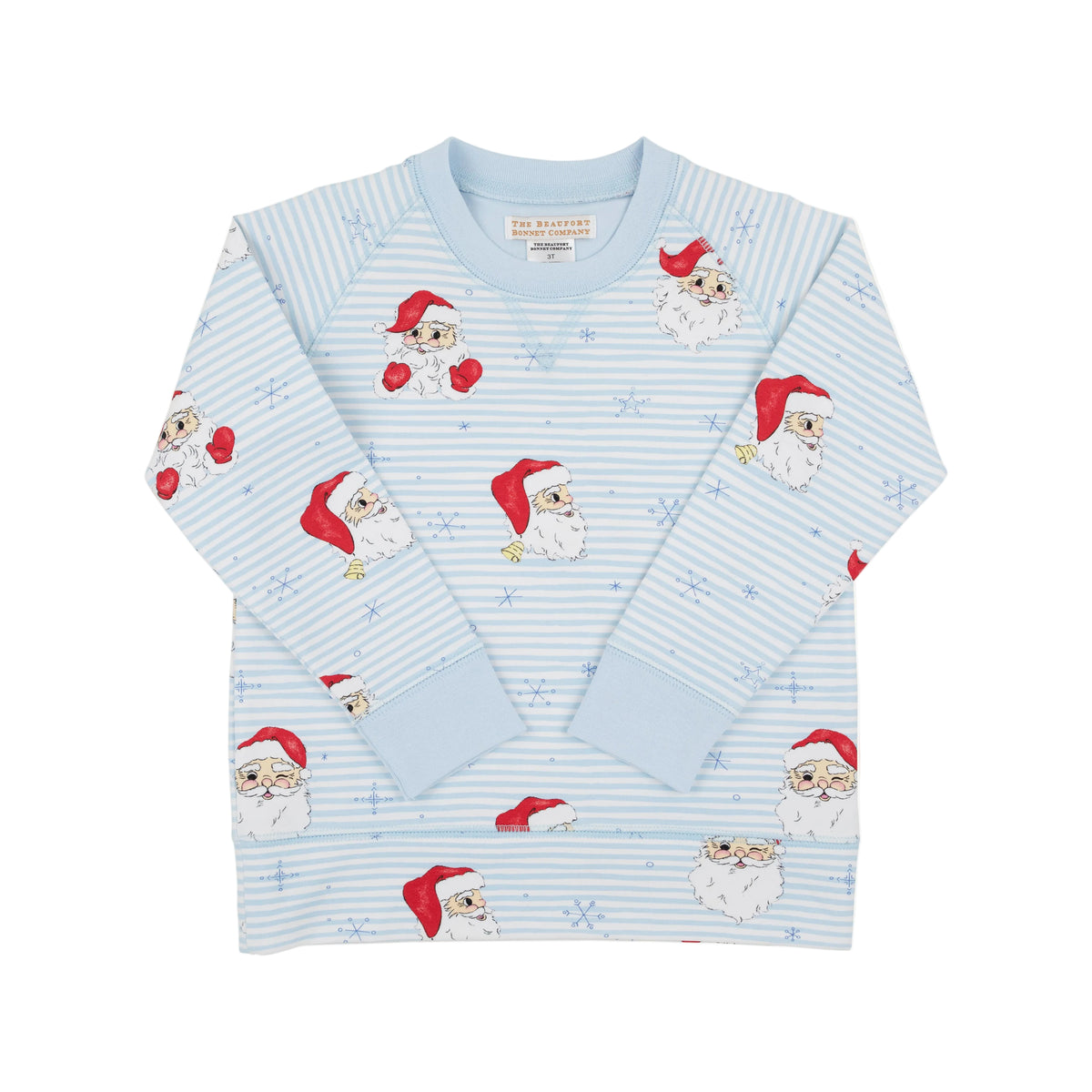 Cassidy Comfy Crewneck Dear Santa (Buckhead Blue Stripe)/Buckhead Blue