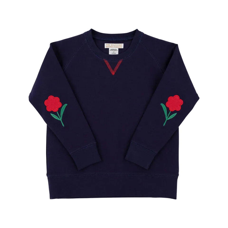 Cassidy Comfy Crewneck Nantucket Navy/Flowers