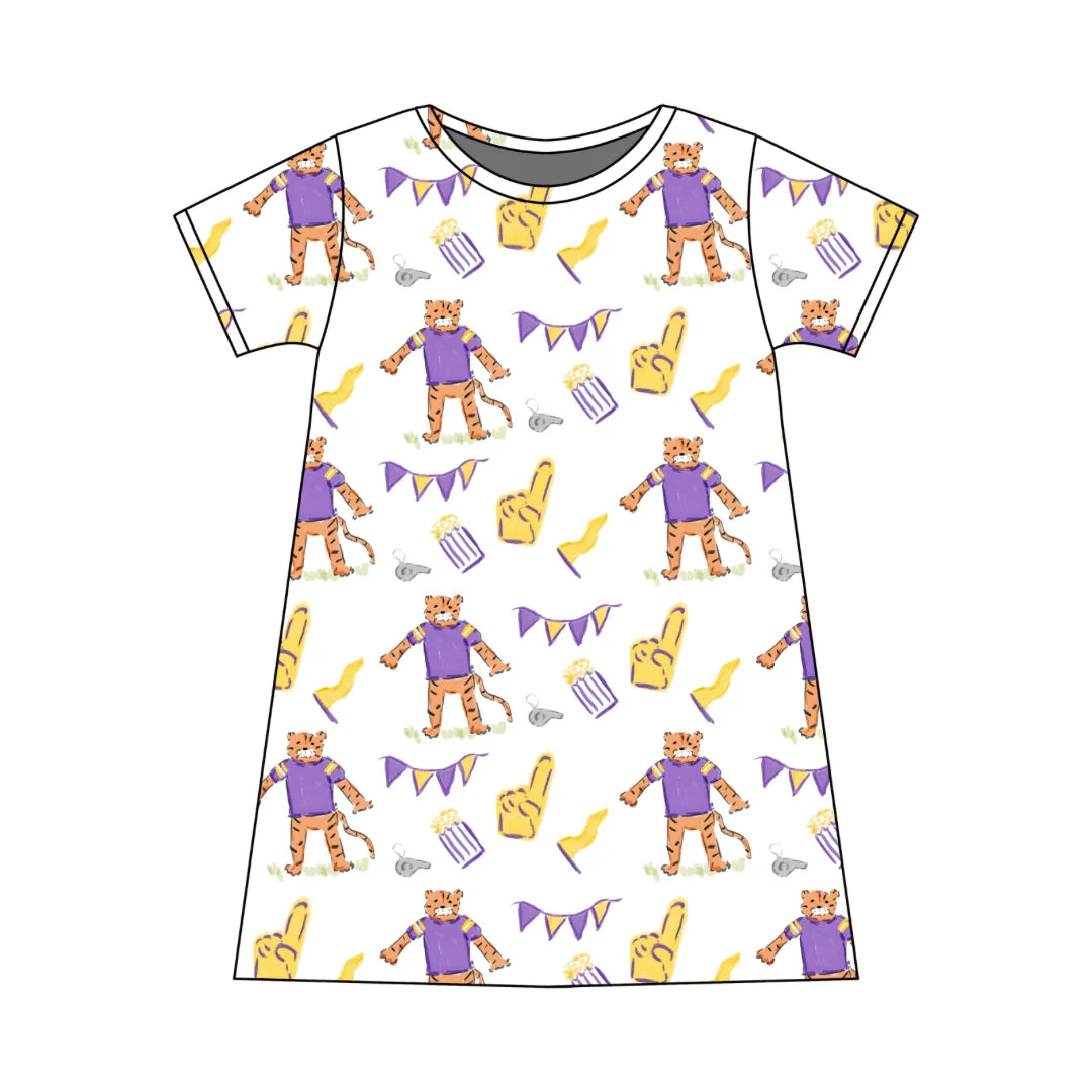 PRE-ORDER Charlotte Play Dress- Game Day LSU