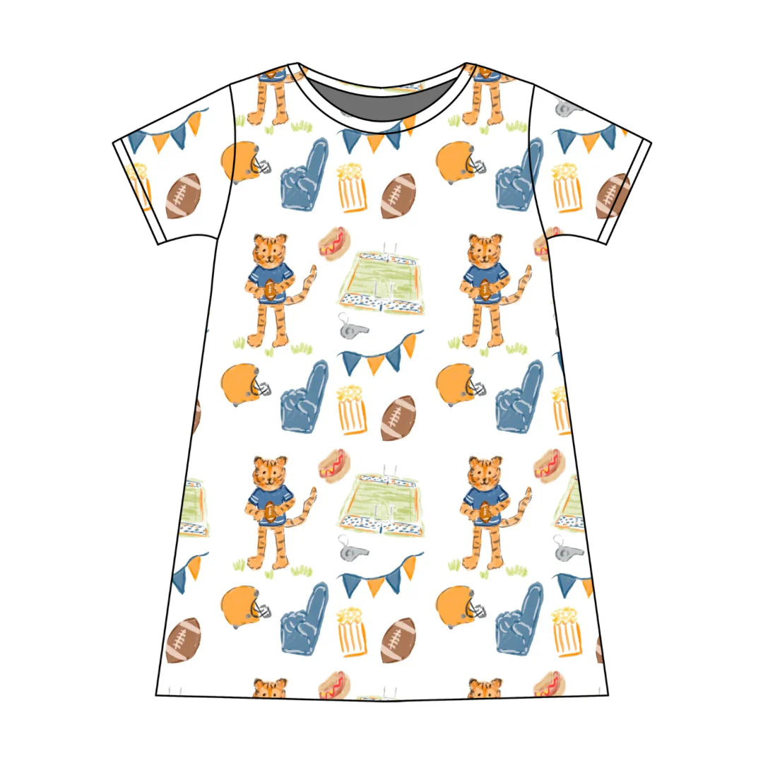 PRE-ORDER Charlotte Play Dress- Game Day Tiger