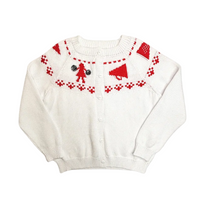 Cheerleader & Bulldog Fair Isle Sweater