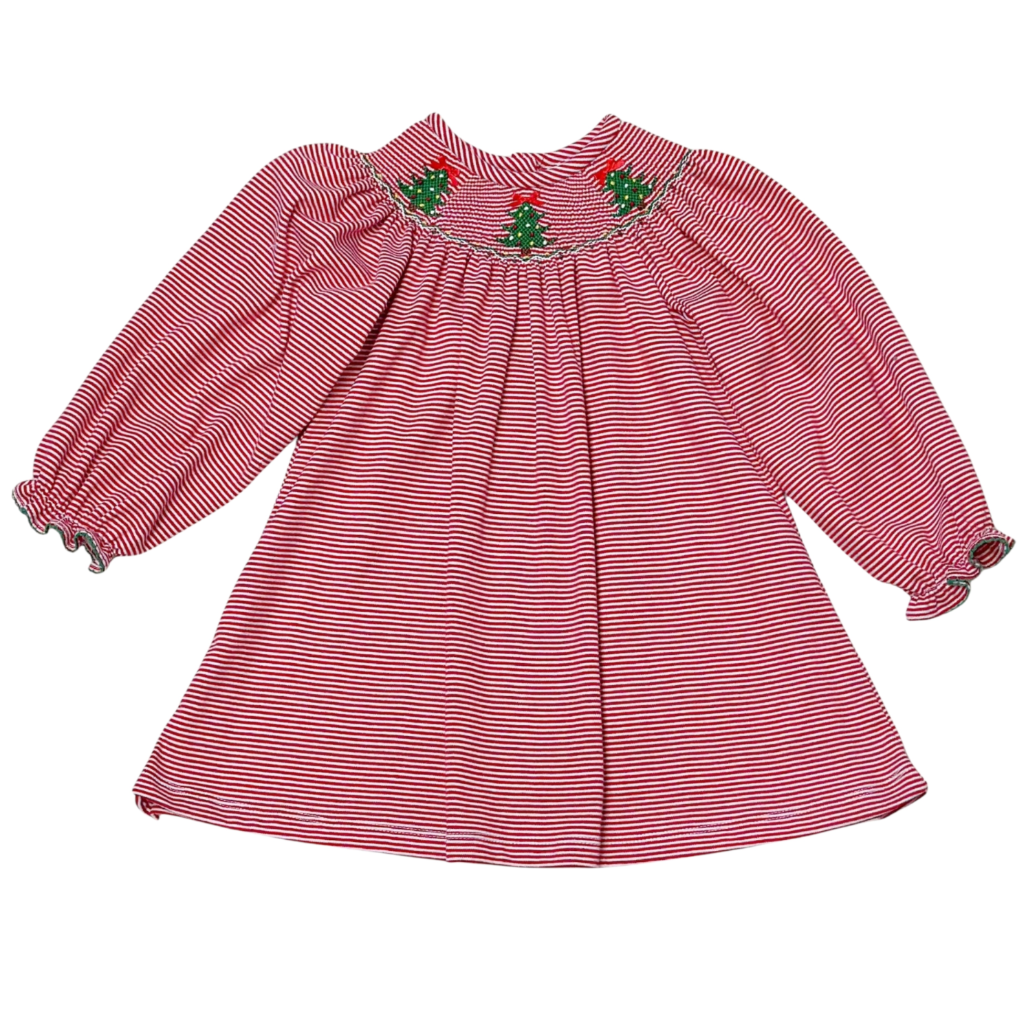 Christmas Tree Red Stripe Knit Dress