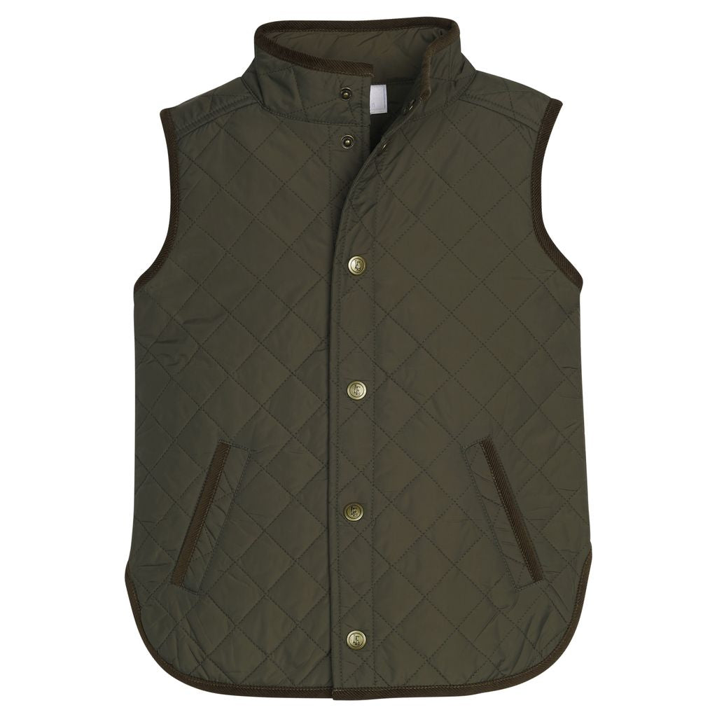 Classic Quilted Vest - Olive