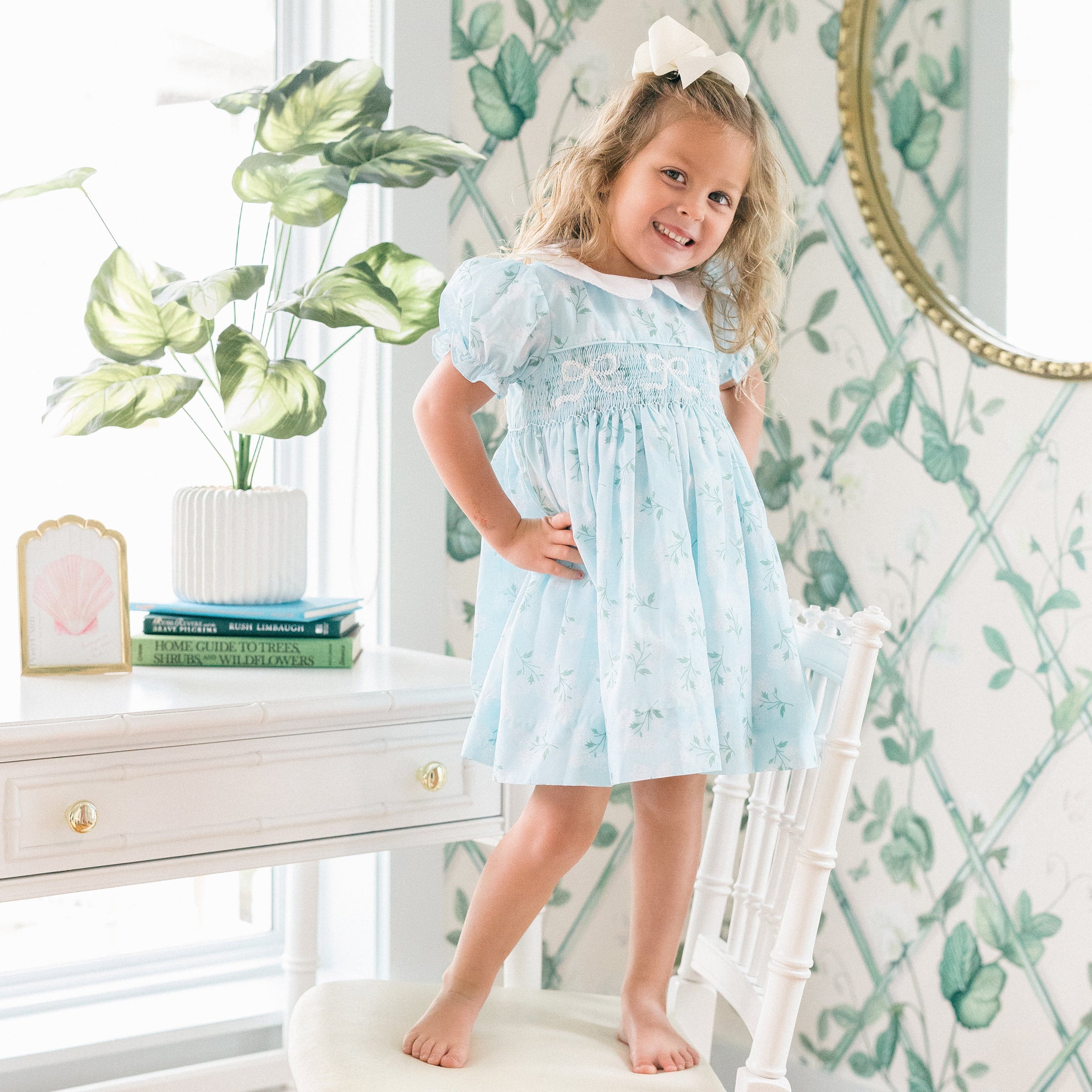 Collared Hydrangea Dress