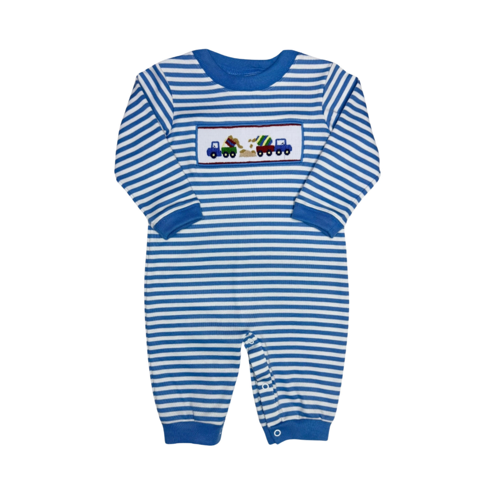 Construction Smocked Knit Romper