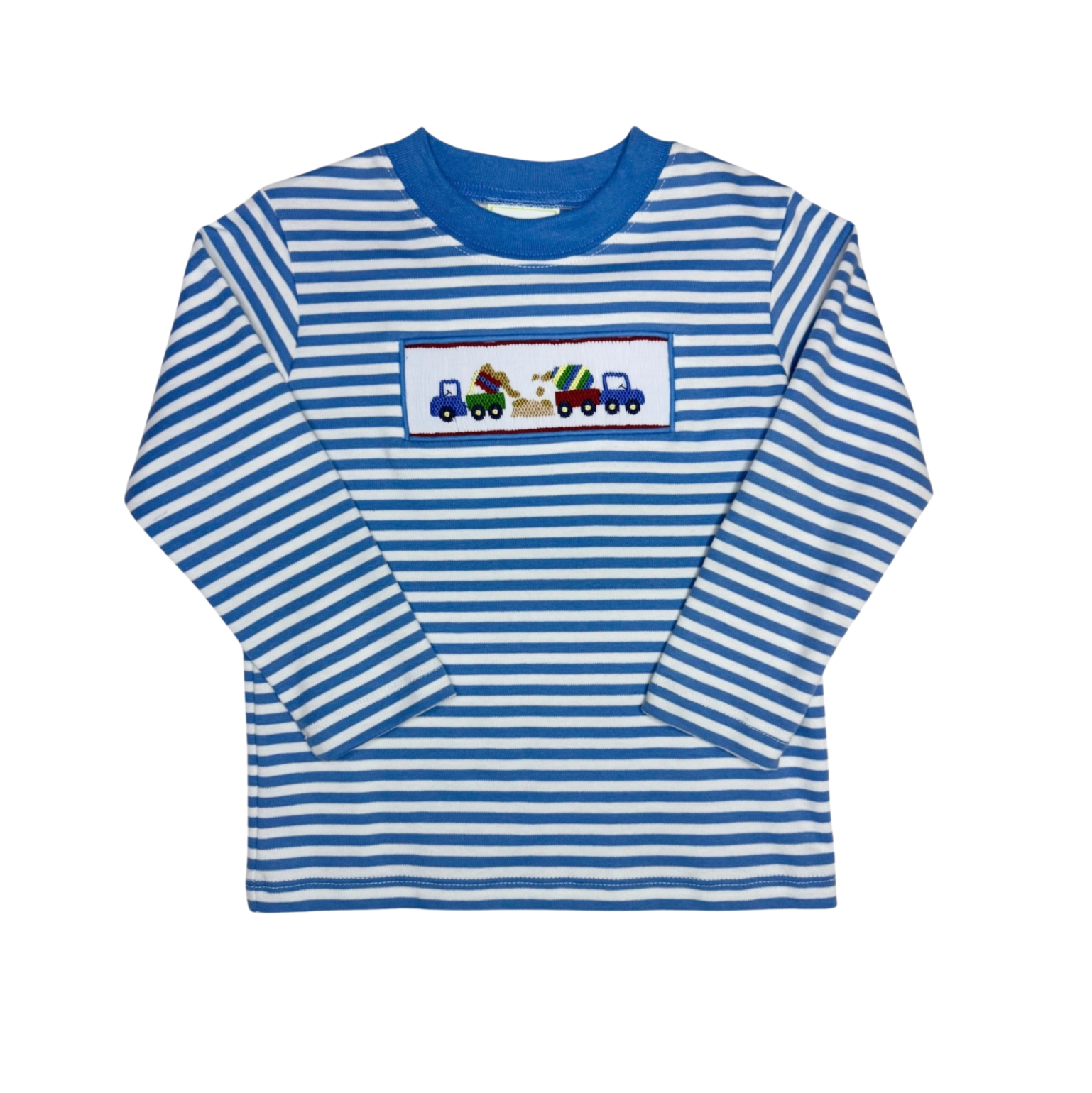 Construction Smocked Long Sleeve T-Shirt