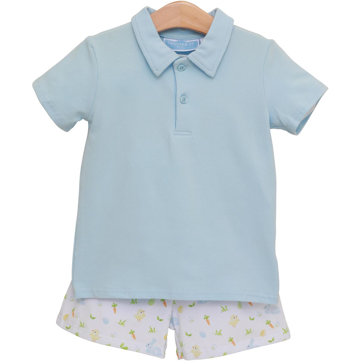 Cottontail Solid Polo Short Set