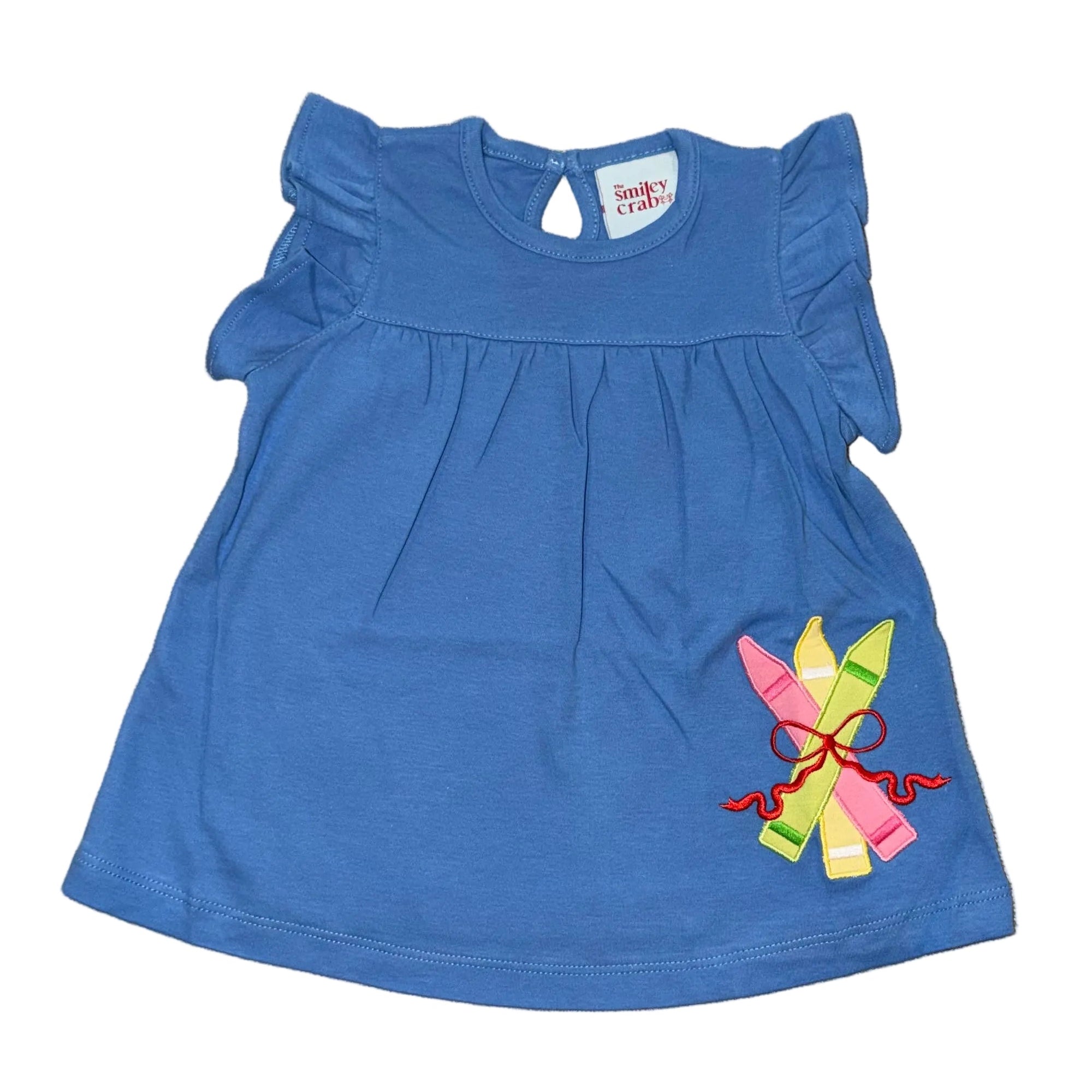 Crayons with Bow Ruffle Shirt