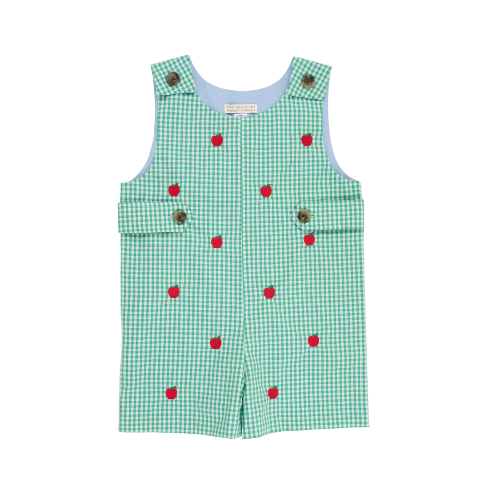 Critter Jack Keene Jon Jon Gibson Island Green Mini Gingham/Beale Street Blue/Apples