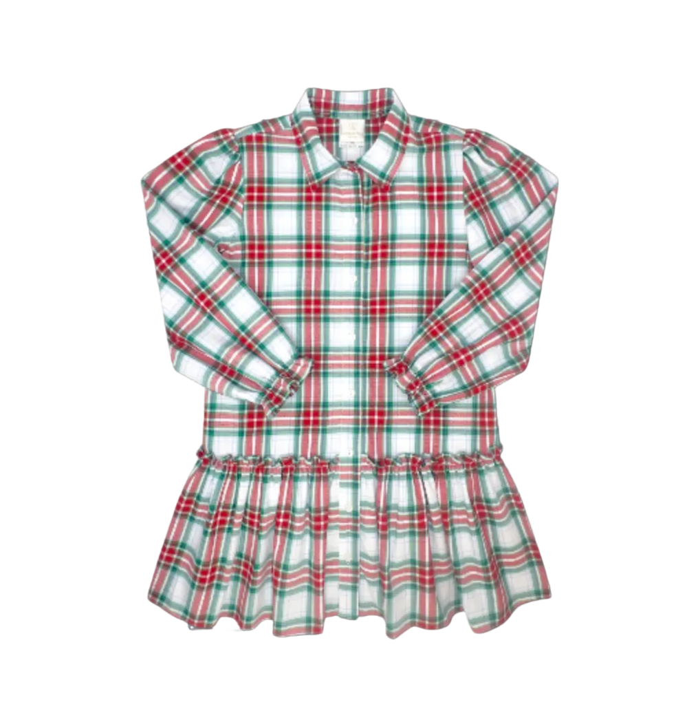 Darcy Dropwaist Dress- Very Merry Tartan