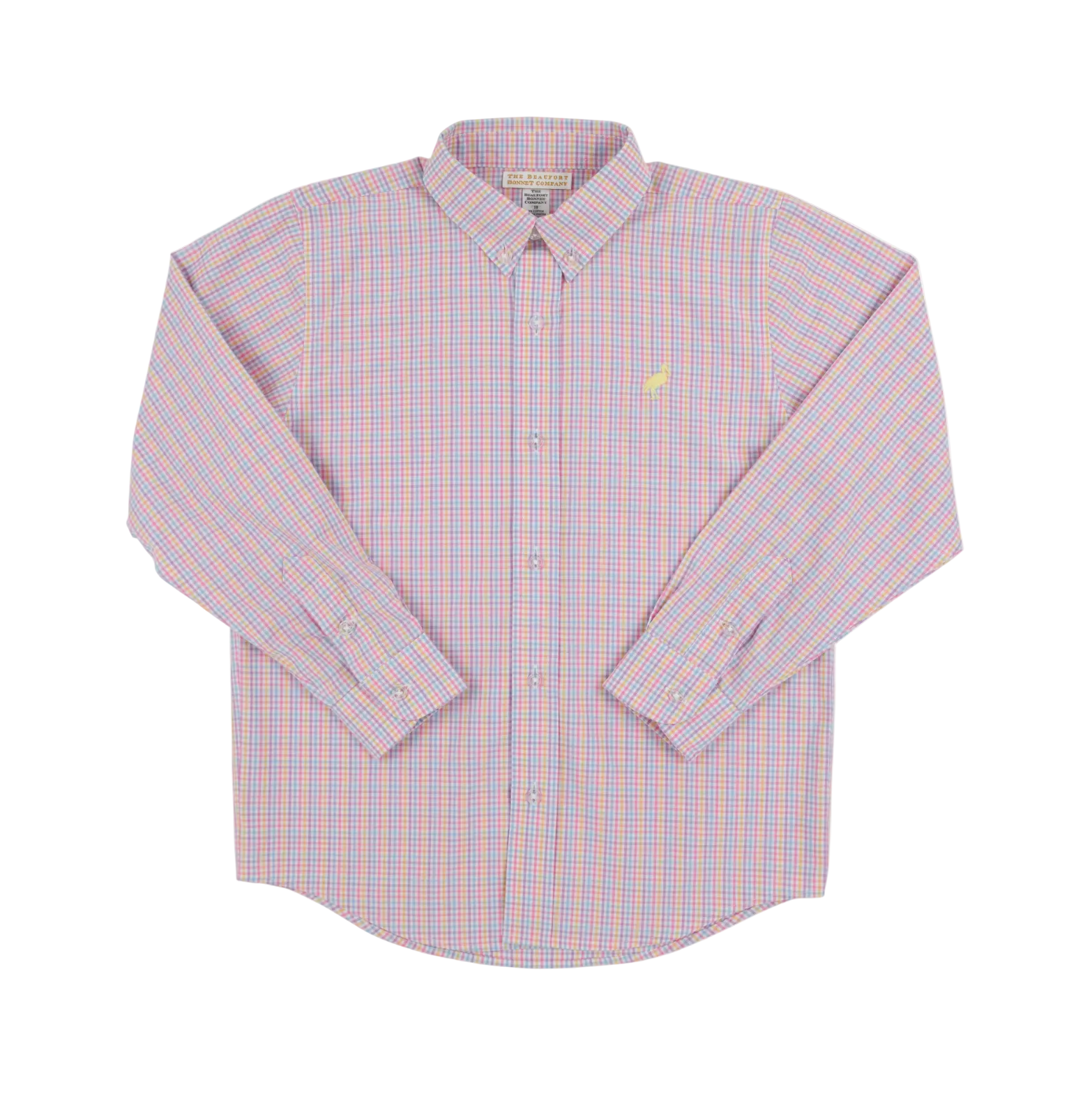 Dean's List Dress Shirt Woodstock Park Plaid Lake Worth Yellow