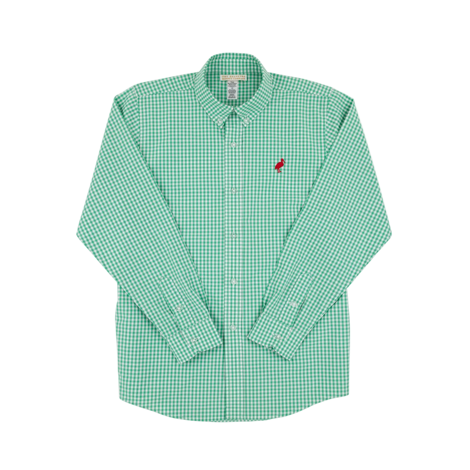 Deans List Dress Shirt Gibson Island Green Mini Gingham/Richmond Red