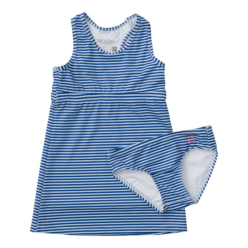 Deep Ultramarine Stripe Court to Port Swimdress