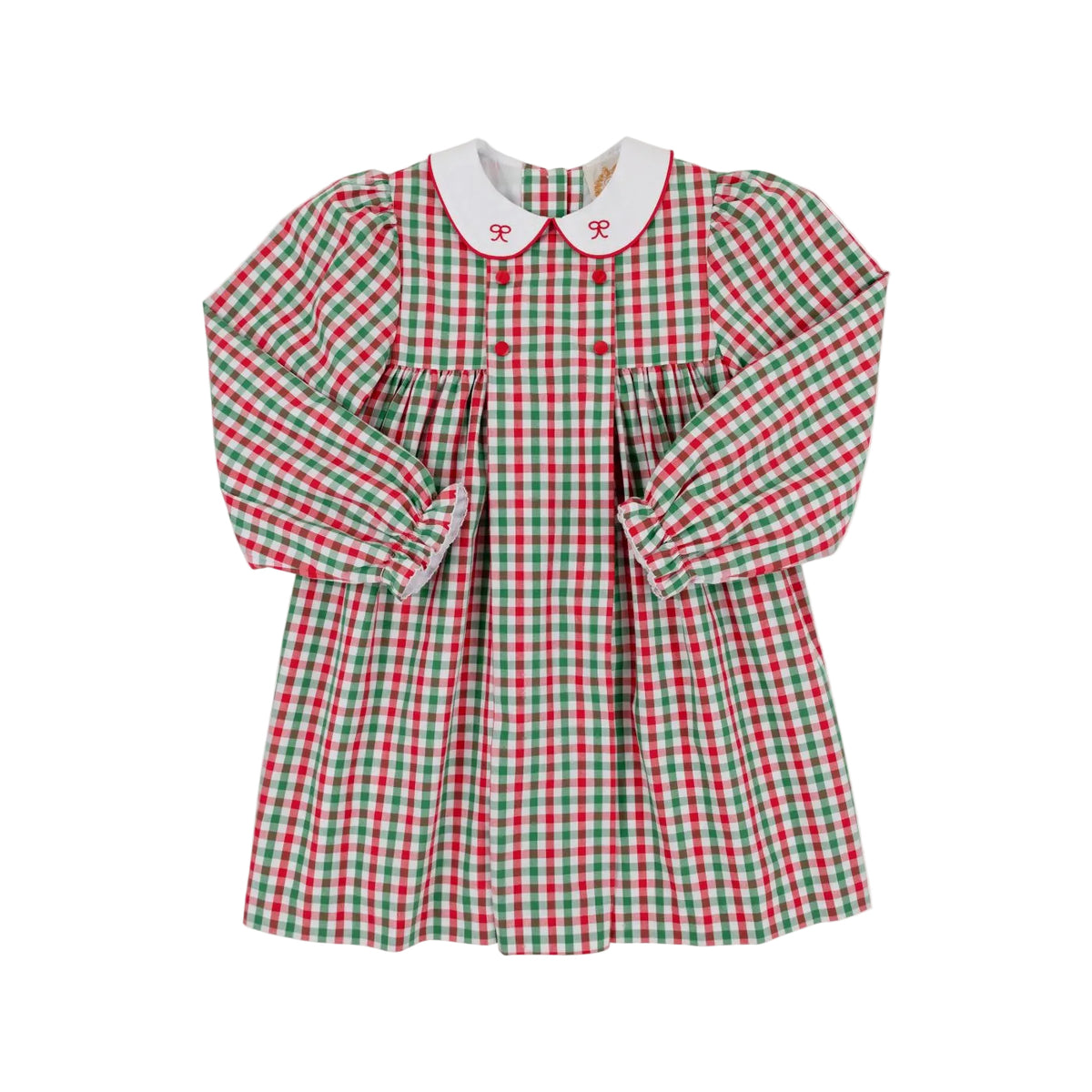 Della Marie Dress Richmond Red and Kiawah Kelly Green Gingham/Worth Ave White