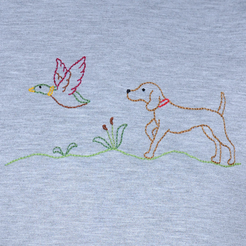 Houston Grey Shirt - Dog w/ Mallard Duck