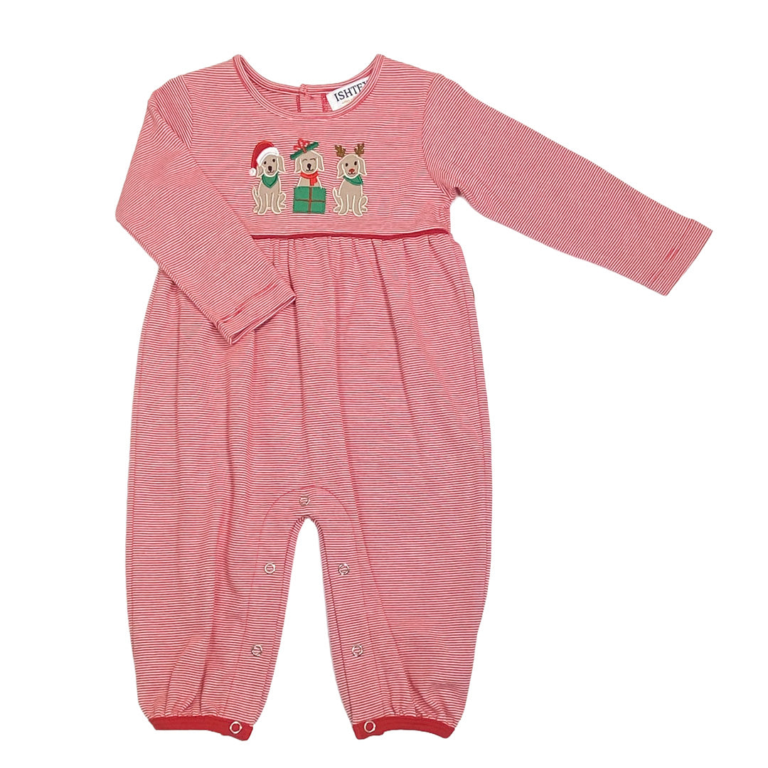 Christmas Trio Dog Romper