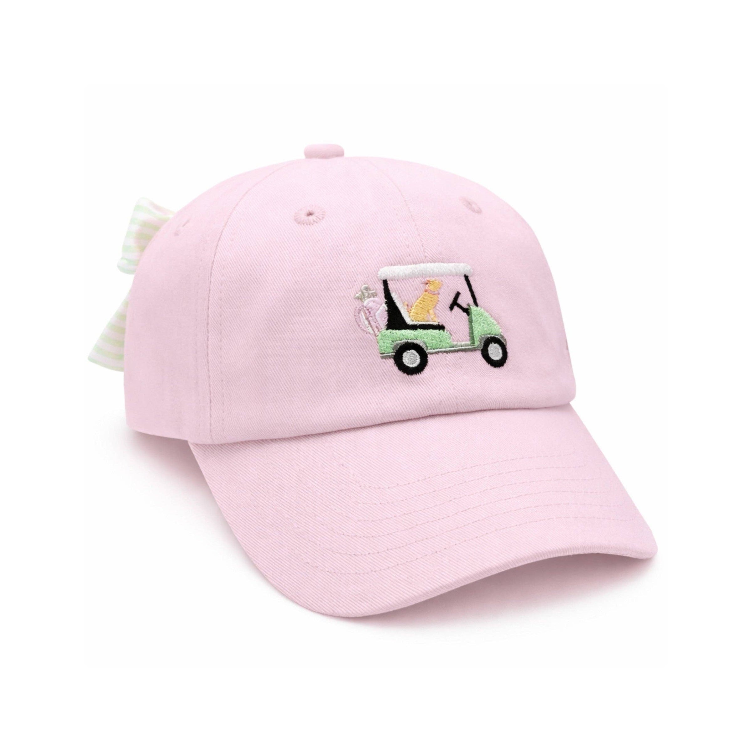 Dog in Golf Cart Bow Baseball Hat