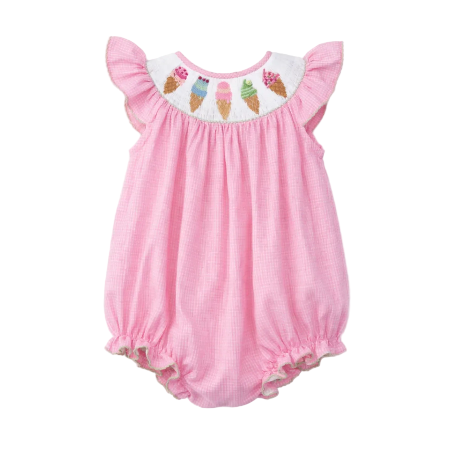 Emmie Smocked Ice Cream Bishop Bubble