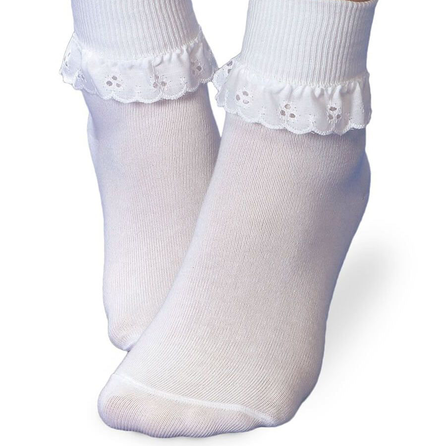 Eyelet Lace Turn Cuff Socks