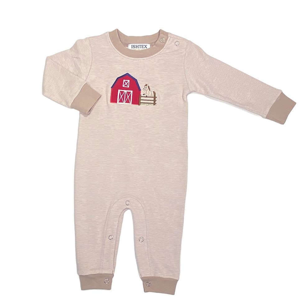 Farm Appliqué Boy Romper