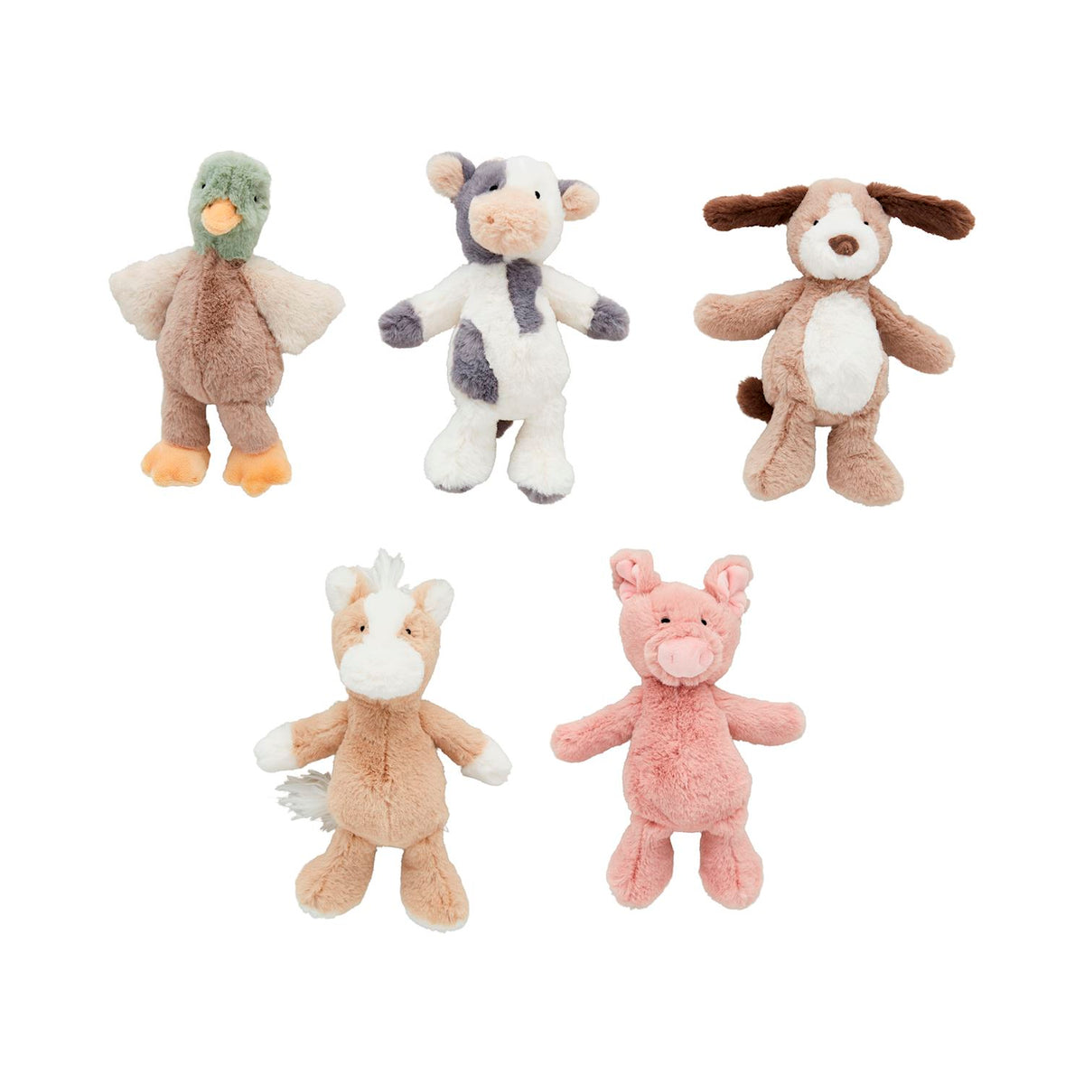 Farm Plush Rattle Pals