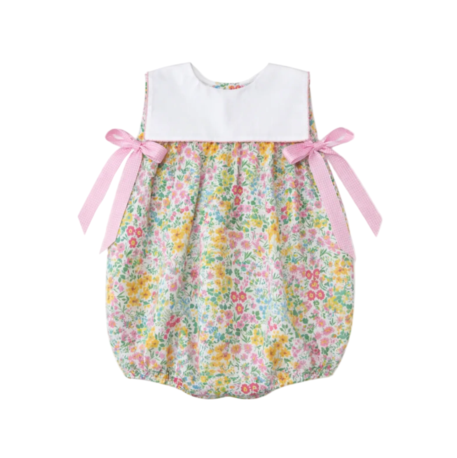 Floral Bubble with Gingham Side Tie